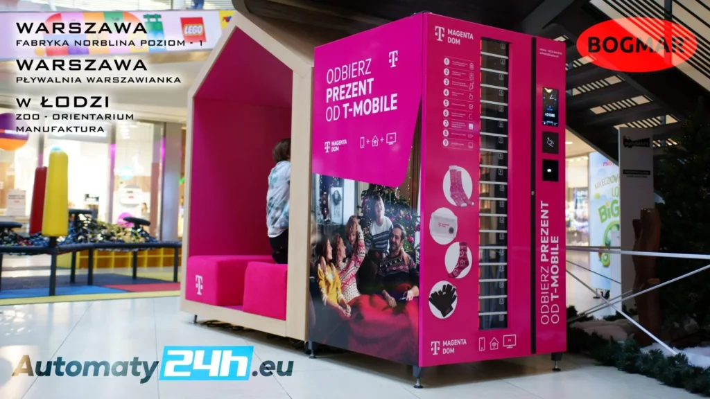 Instalacja automatu w Manufakturze w Łodzi
