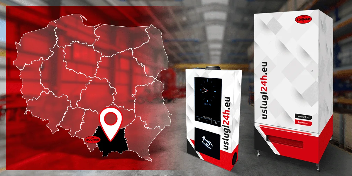 Automaty wydające BHP województwo małopolskie