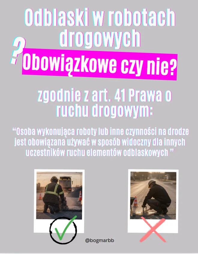 Oznaczenie EN ISO 20471 na kamizelce odblaskowej klasy 2